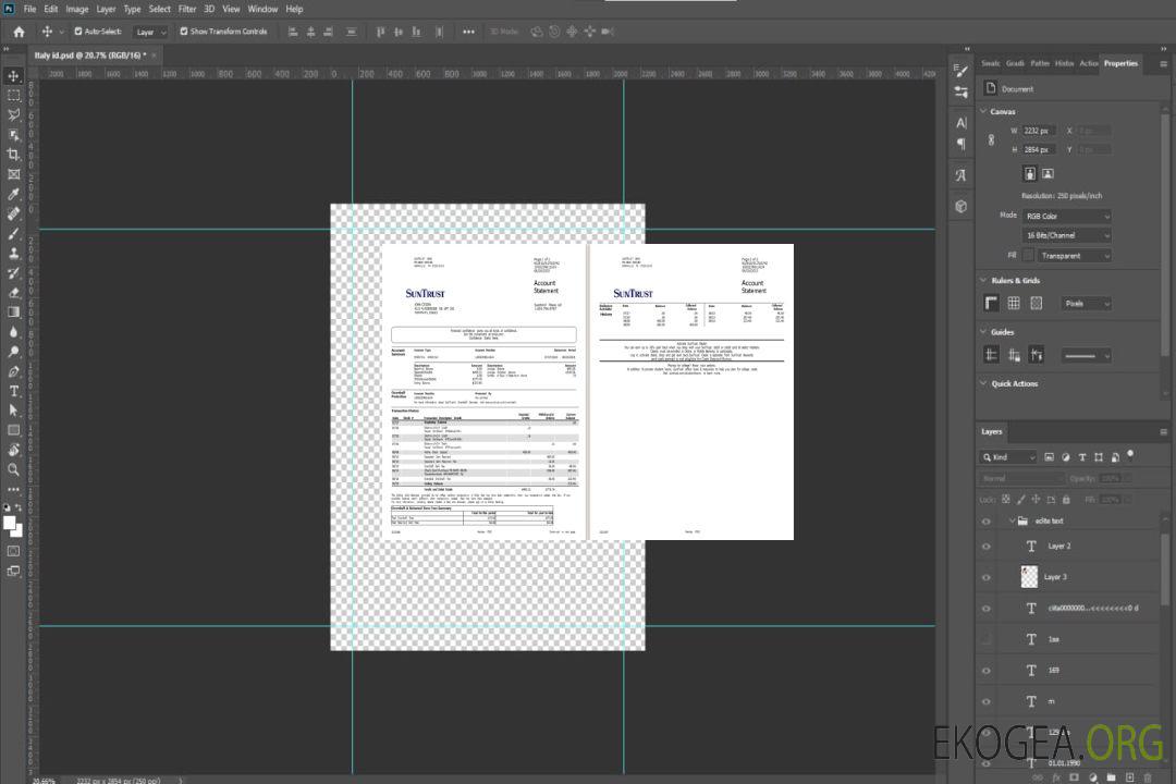 Modèle Word et PDF de relevé de compte bancaire USA Suntrust, 2 pages scr template Modèle Word et PDF de relevé de compte bancaire USA Suntrust, 2 pages scr template